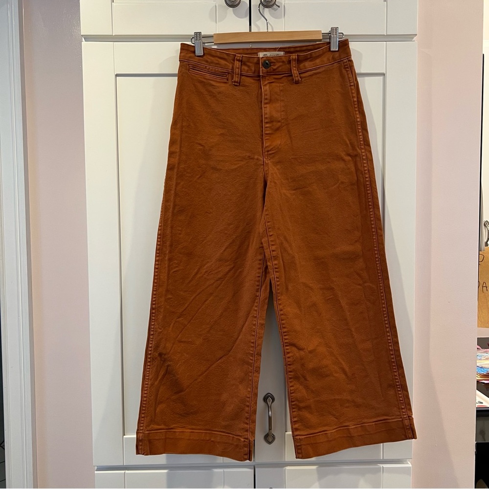 Madewell brown wide leg pants 28
